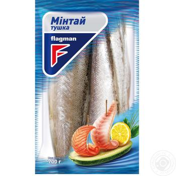 Минтай Flagman тушка свежемороженый - купить, цены на ULTRAMARKET - фото 1