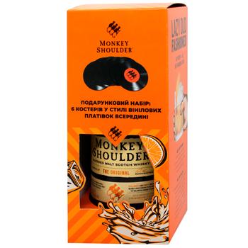 Віскі Monkey Shoulder 40% 0,7л + костери - купити, ціни на WINETIME - фото 2