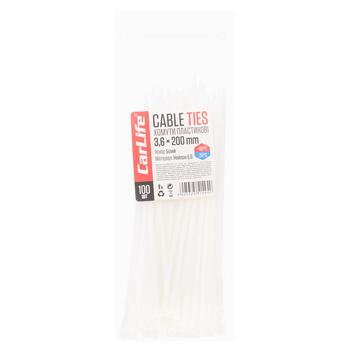 CarLife White Plastic Clamps 3.6x200 100pcs - buy, prices for Tavria V - photo 1