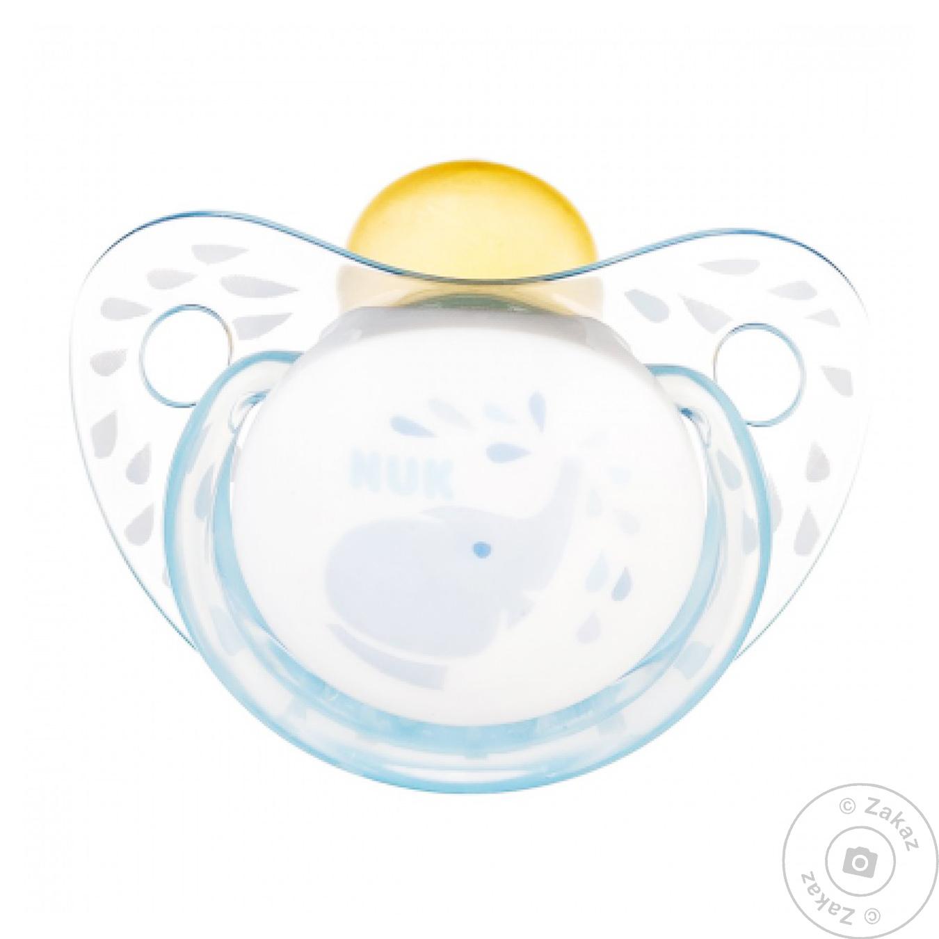 

Пустышка Nuk Baby Blue для сна с кольцом силиконовая