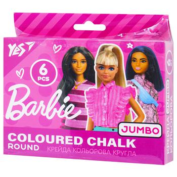 Крейда кольорова Yes Barbie Jumbo 6шт - купити, ціни на КОСМОС - фото 1