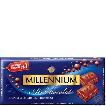 Шоколад Millennium Premium молочний пористий 90г - купити, ціни на Auchan - фото 3