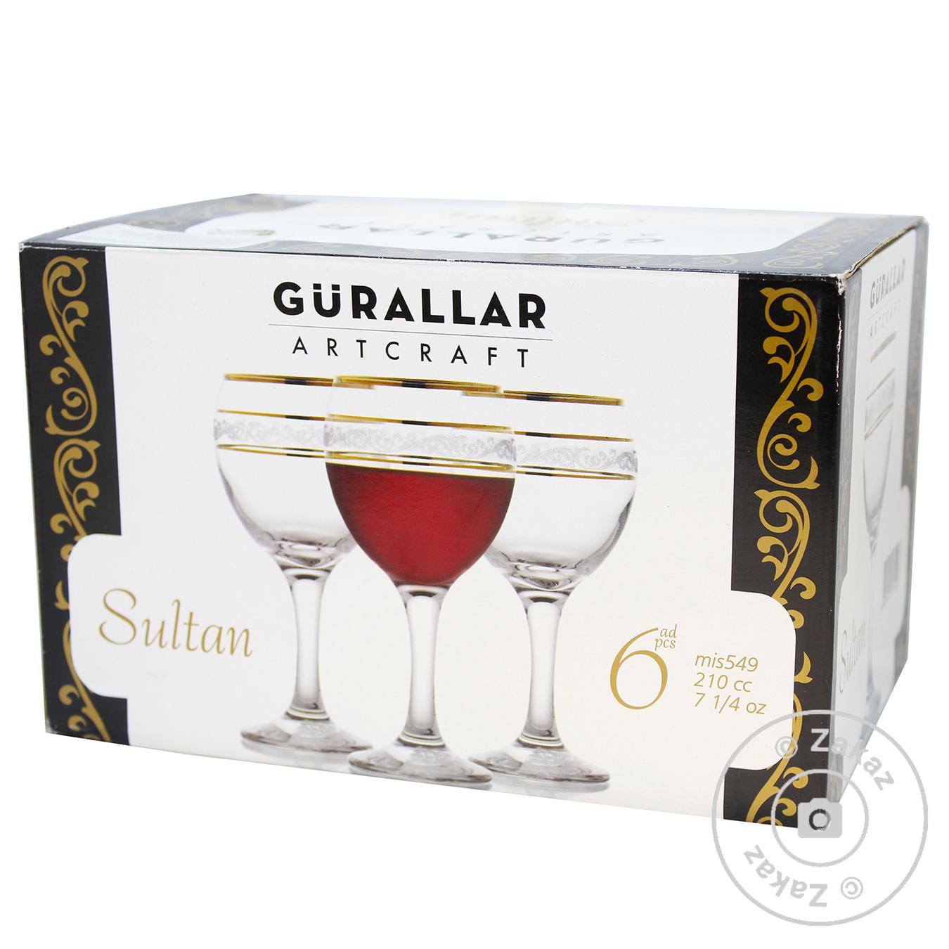 

Набор бокалов Gurallar Artcraft Misket для красного вина 210мл 6шт