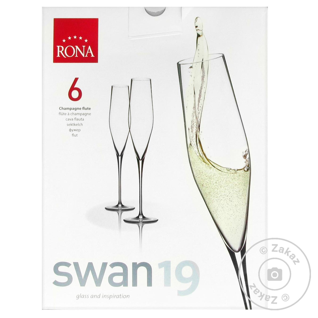 

Набор бокалов Rona Swan для шампанского 6шт 190мл