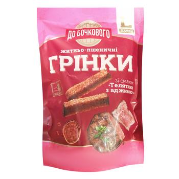 Гренки ржано-пшеничные К Бочковому телятина с аджикой 120г