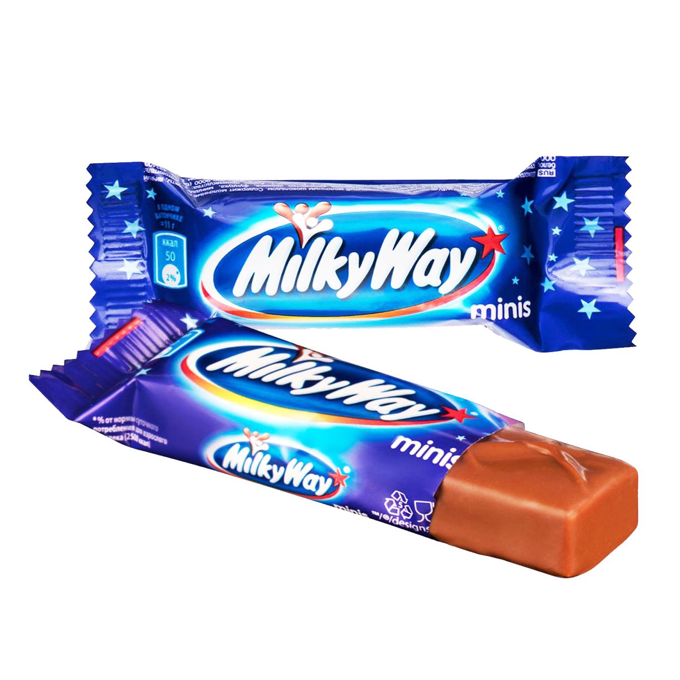 Конфеты Milky Way мини с суфле в молочном шоколаде весовые - заказать  лучшие с Auchan