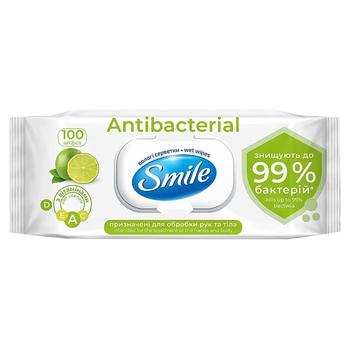 Smile Antibacterial Wet Wipes 100pcs in Assortment - buy, prices for - photo 3
