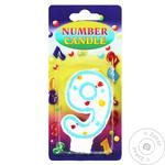 Number 9 Cake Candle