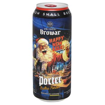 Пиво Volynski Browar Porter темное нефильтрованное 5,8% 0,5л - купить, цены на Auchan - фото 1