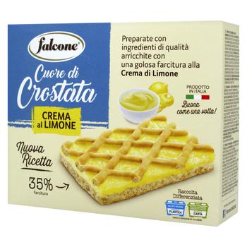 Печенье Falcone Cuore di Crostata с лимонной начинкой 240г - купить, цены на - фото 1