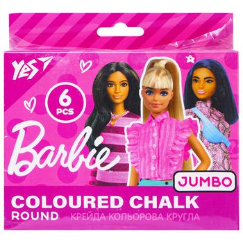 Мел цветной Yes Barbie Jumbo 6шт - купить, цены на КОСМОС - фото 2