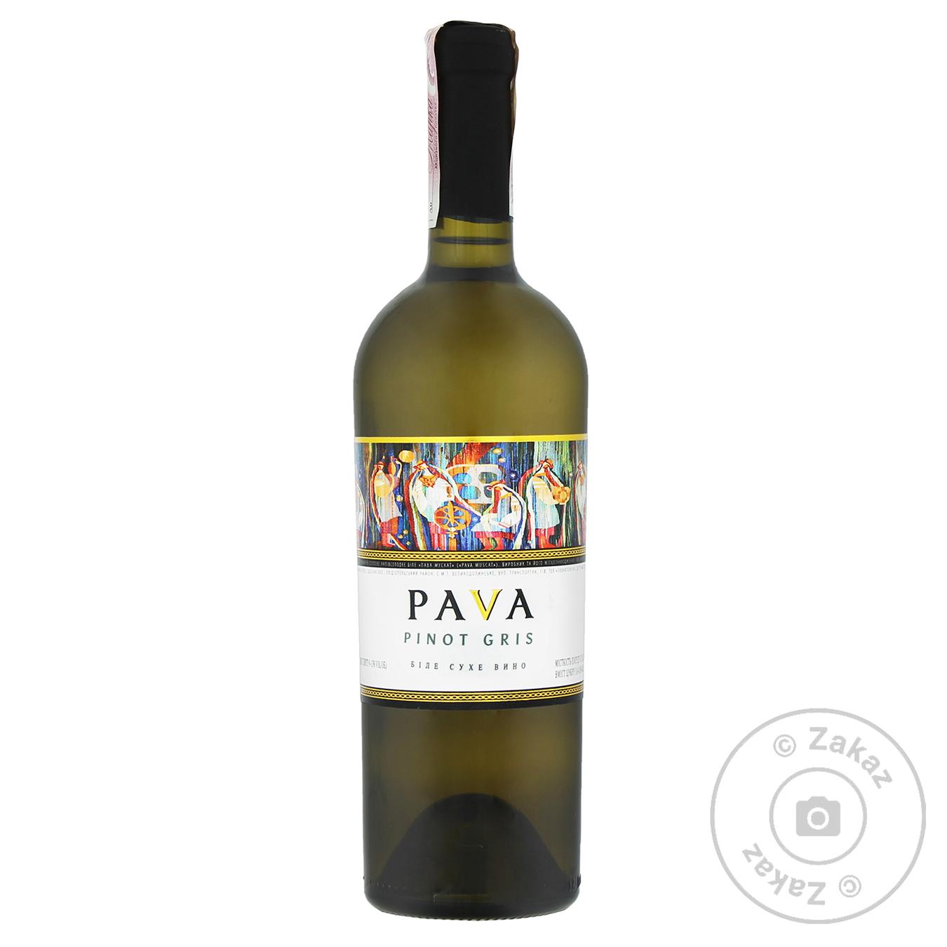 

Вино Pava Pinot Gris белое сухое 9,5-14% 0,75л
