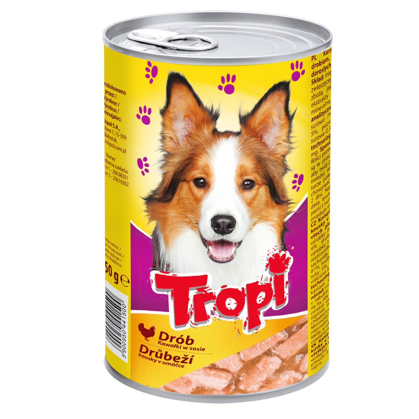 

Корм Tropi для собак с птицей 1,25кг