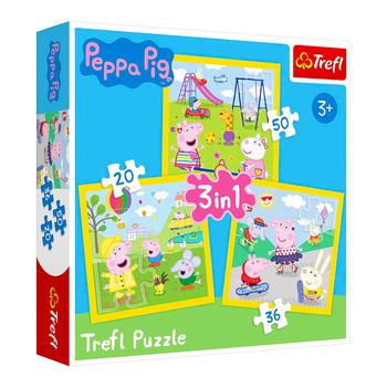 Trefl Happy Peppa Day 3in1 Puzzle - buy, prices for - photo 1