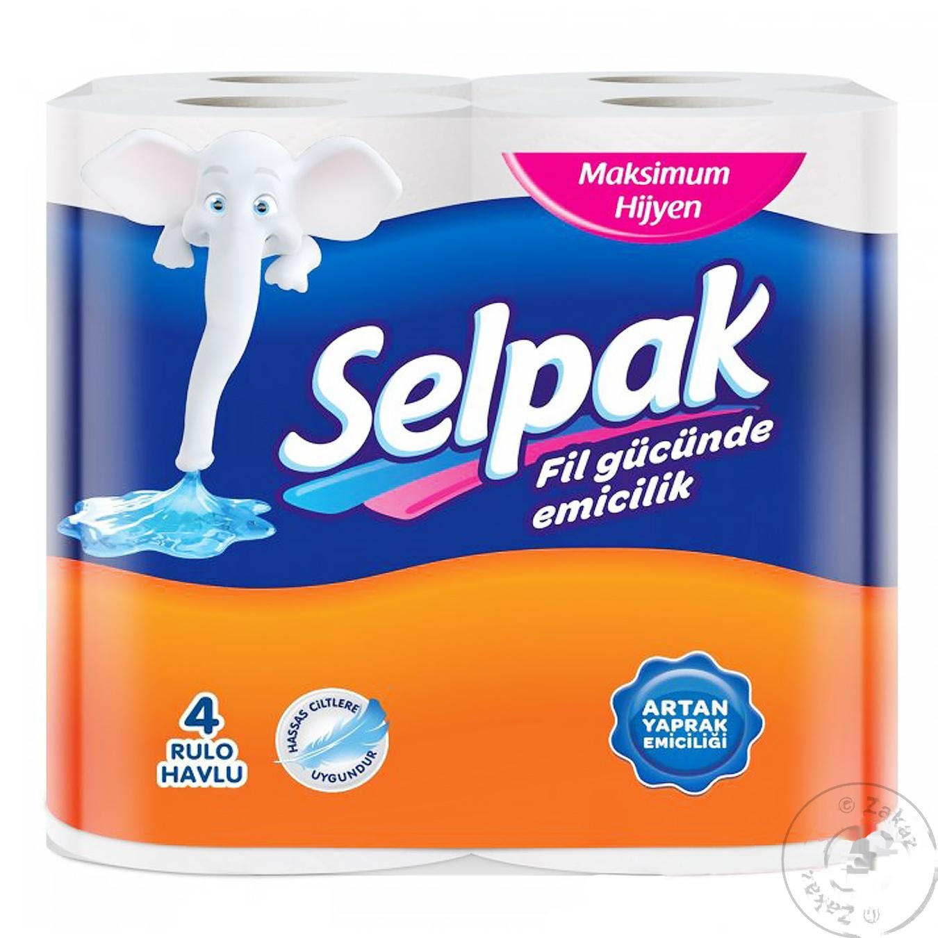 

Полотенце Selpak бумажное кухонное 4шт