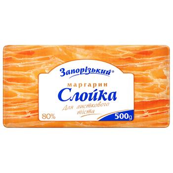 Zaporizkyy Margarine For Puff 80% 500g - buy, prices for Auchan - photo 1