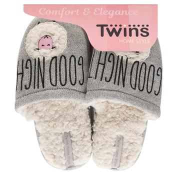 Twins Good Night Home Women's Gray Slippers 36-37s - buy, prices for COSMOS - photo 1
