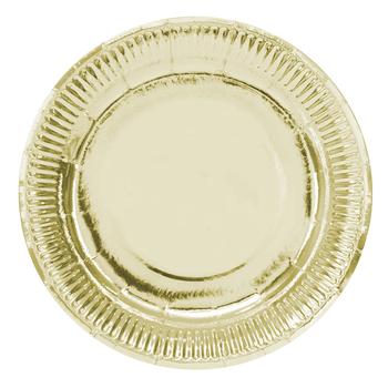 Party Khata Party Plates 23cm 6pcs Golden - buy, prices for - photo 2