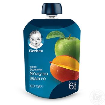 Gerber for children apple-mango puree 90g - buy, prices for MegaMarket - photo 1