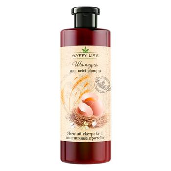 Happy Life Egg Extract and Wheat Protein Shampoo 1l - buy, prices for Ideal - photo 1