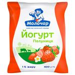 Йогурт Молочар полуниця 1% 400г