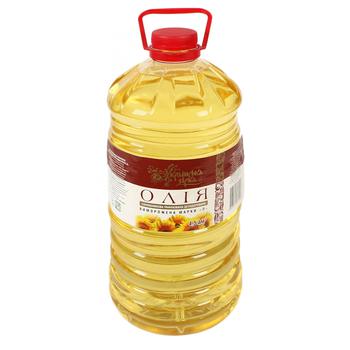 Ukrainska Zirka Refined Sunflower Oil 4.5l - buy, prices for COSMOS - photo 1