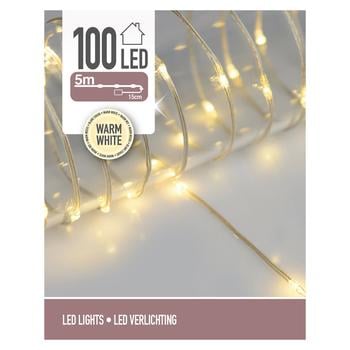 Koopman Warm White Color Outdoor Electric Garland 3xAA 5.15m