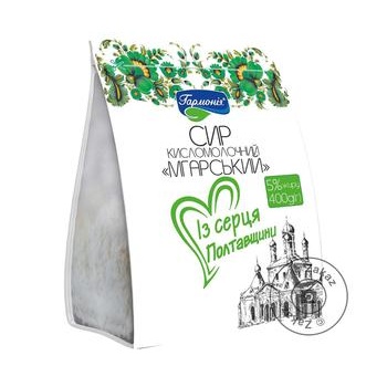 Garmonija Mgarskiy Cottage Cheese 5% 400g - buy, prices for ULTRAMARKET - photo 1