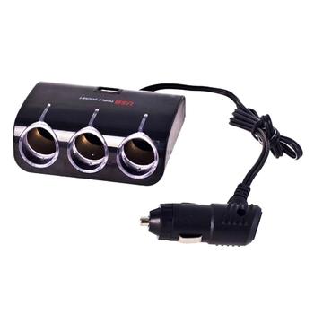 Удлинитель прикуривателя Pulso 3 + 1USB SC-3073 - купить, цены на Идеал - фото 1