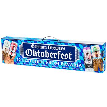 Набор пива Kalea German Brewer's Oktoberfest 5,5-5,8% 12шт х 0,5л - купить, цены на WINETIME - фото 1