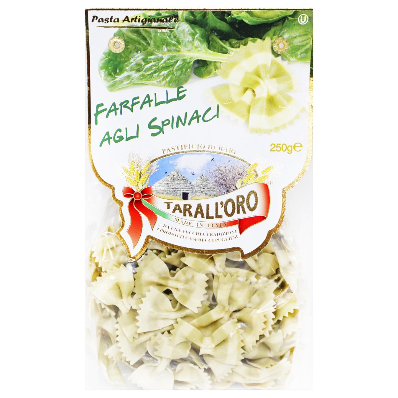 

Макароны Tarall`oro Farfalle со шпинатом 250г