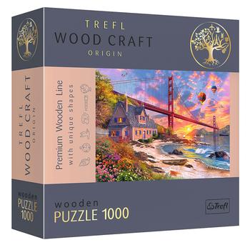 Trefl Sunset Over the Golden Gate Wooden Puzzle 1000