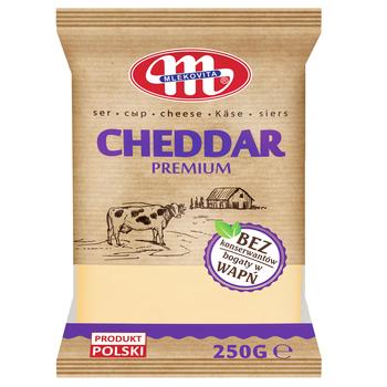 Mlekovita Premium Cheddar Cheese 50% 250g - buy, prices for COSMOS - photo 1