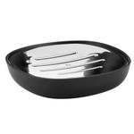 Мыльница Arino Mood Black пластиковая