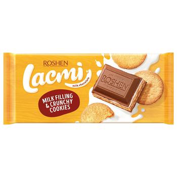 Шоколад молочний Roshen Lacmi з молочною начинкою та печивом 100г - купити, ціни на Торба - фото 3