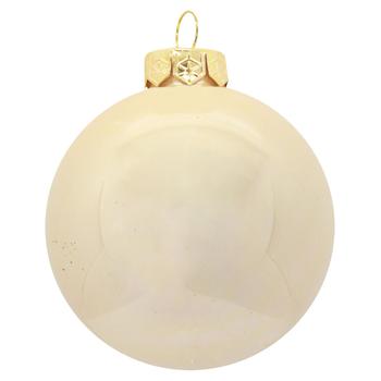 Pearl Creme Brulee Christmas Ball 8cm