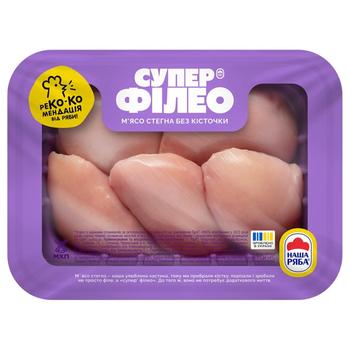 Філе стегна куряче Супер Філео без кісточки охолоджене ~600г - купити, ціни на ULTRAMARKET - фото 1