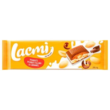 Шоколад молочний Roshen Lacmi з арахісом і карамельно-арахісовою начинкою 295г - купити, ціни на Ідеал - фото 1