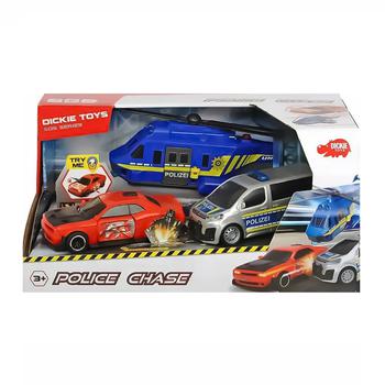 Dickie Toys Police Chase Game Set with 2 Cars and Helicopter - buy, prices for COSMOS - photo 1