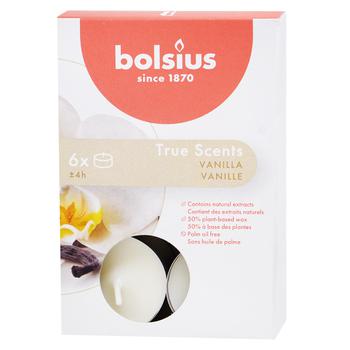 Свічка Bolsius True Scents ваніль 6шт - купити, ціни на ЕКО Маркет - фото 1