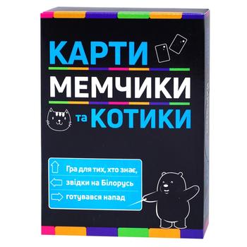 Игра Strateg настольная карты мемчики и котики