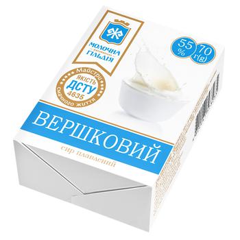 Сыр Молочная Гильдия Сливочный плавленый 55% 70г - купить, цены на Auchan - фото 1