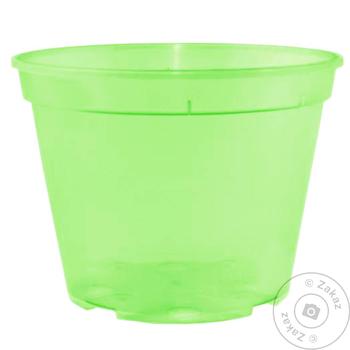 Aleana Light Green Drainage Transparent Flowerpot 12х9cm