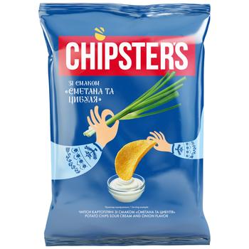 Чипси картопляні Chipsters cметана та цибуля 70г