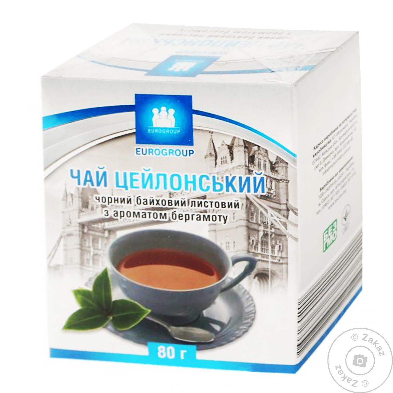 

Чай Eurogroup цейлонский байховый черный 80г