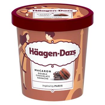 Морозиво Haagen-Dazs Подвійний шоколадний ганаш зі шматочками макарун 420мл
