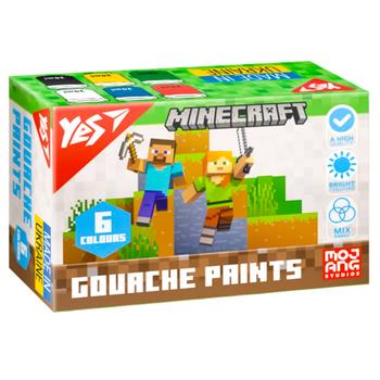 Краски гуашевые Yes Minecraft 20мл*6 цветов