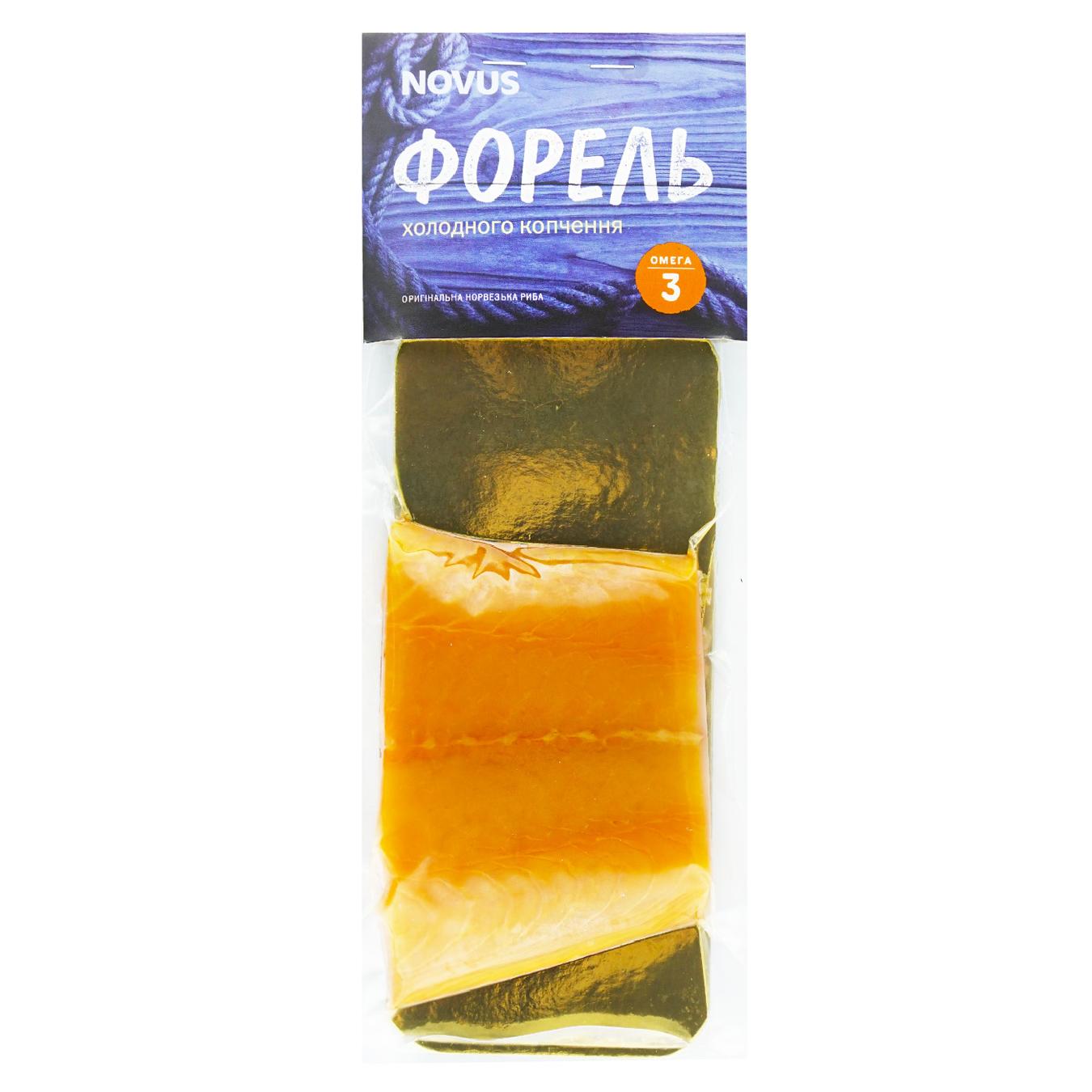 

Форель Novus холодного копчения филе-кусок с кожей 180г