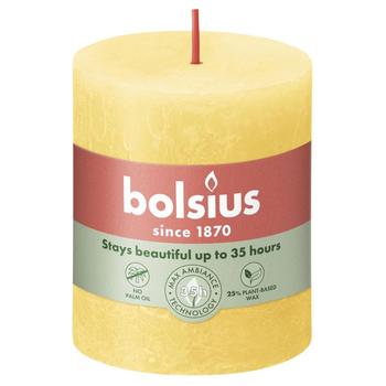 Свічка Bolsius Rustic 8х6,8см жовтий - купити, ціни на NOVUS - фото 1