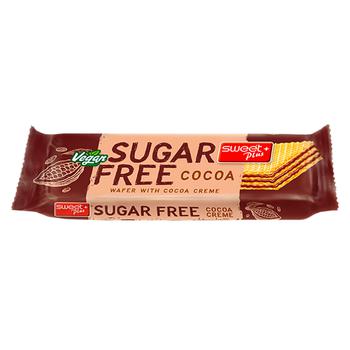Вафли Sweet Plus без сахара с какао-кремом с подсластителями 24г